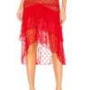Heidi Skirt Red -Camila coelho || FREE PEOPLE || Bardot Sales MALR WQ91 V1
