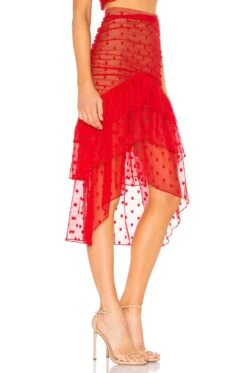 Heidi Skirt Red -Camila coelho || FREE PEOPLE || Bardot Sales MALR WQ91 V2