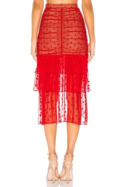 Heidi Skirt Red -Camila coelho || FREE PEOPLE || Bardot Sales MALR WQ91 V3