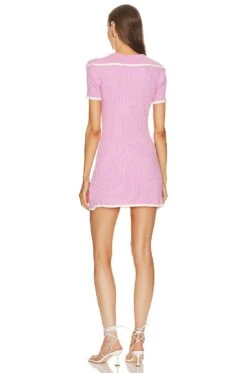 Polo Rib Knit Mini Dress Sweet Pink & Cream -Camila coelho || FREE PEOPLE || Bardot Sales MBRU WD19 V3