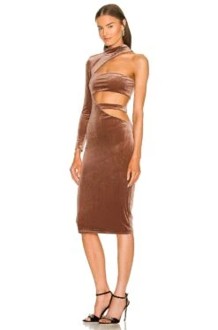 X REVOLVE Bleeker Midi Dress Nude -Camila coelho || FREE PEOPLE || Bardot Sales MELR WD441 V3