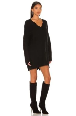 Evie Distressed Knit Mini Dress Black -Camila coelho || FREE PEOPLE || Bardot Sales NBDR WD2508 V2