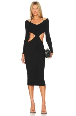 Yael Cut Out Halter Dress Dark Red 11 Yael Cut Out Halter Dress Dark Red -Camila coelho || FREE PEOPLE || Bardot Sales NBDR WD2783 V1