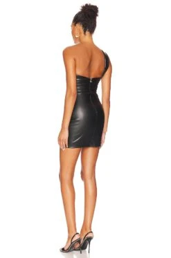 MINIVESTIDO TALIA FAUX LEATHER Black -Camila coelho || FREE PEOPLE || Bardot Sales NKIE WD552 V3
