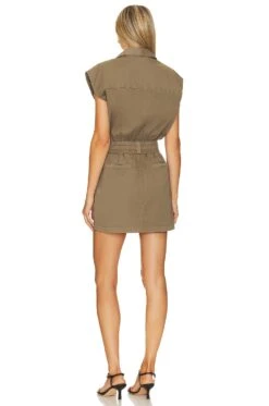 Rosie Smocked Waist Dress Dark Olive -Camila coelho || FREE PEOPLE || Bardot Sales PSTL WD7 V3