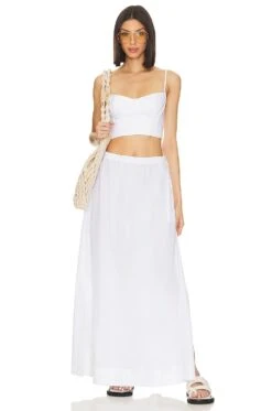 Rag & Bone Soraya Skirt White -Camila coelho || FREE PEOPLE || Bardot Sales RGBR WQ18 V4