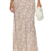 Rag & Bone Wren Maxi Skirt Cream Multi -Camila coelho || FREE PEOPLE || Bardot Sales RGBR WQ19 V1
