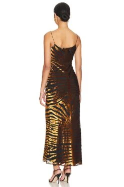 Scarlette Dress Velvet Burnout Amber/black -Camila coelho || FREE PEOPLE || Bardot Sales RONR WD573 V3