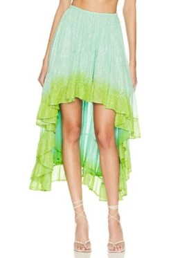 Celeste Skirt Marbella Tie Dye Pool Lime