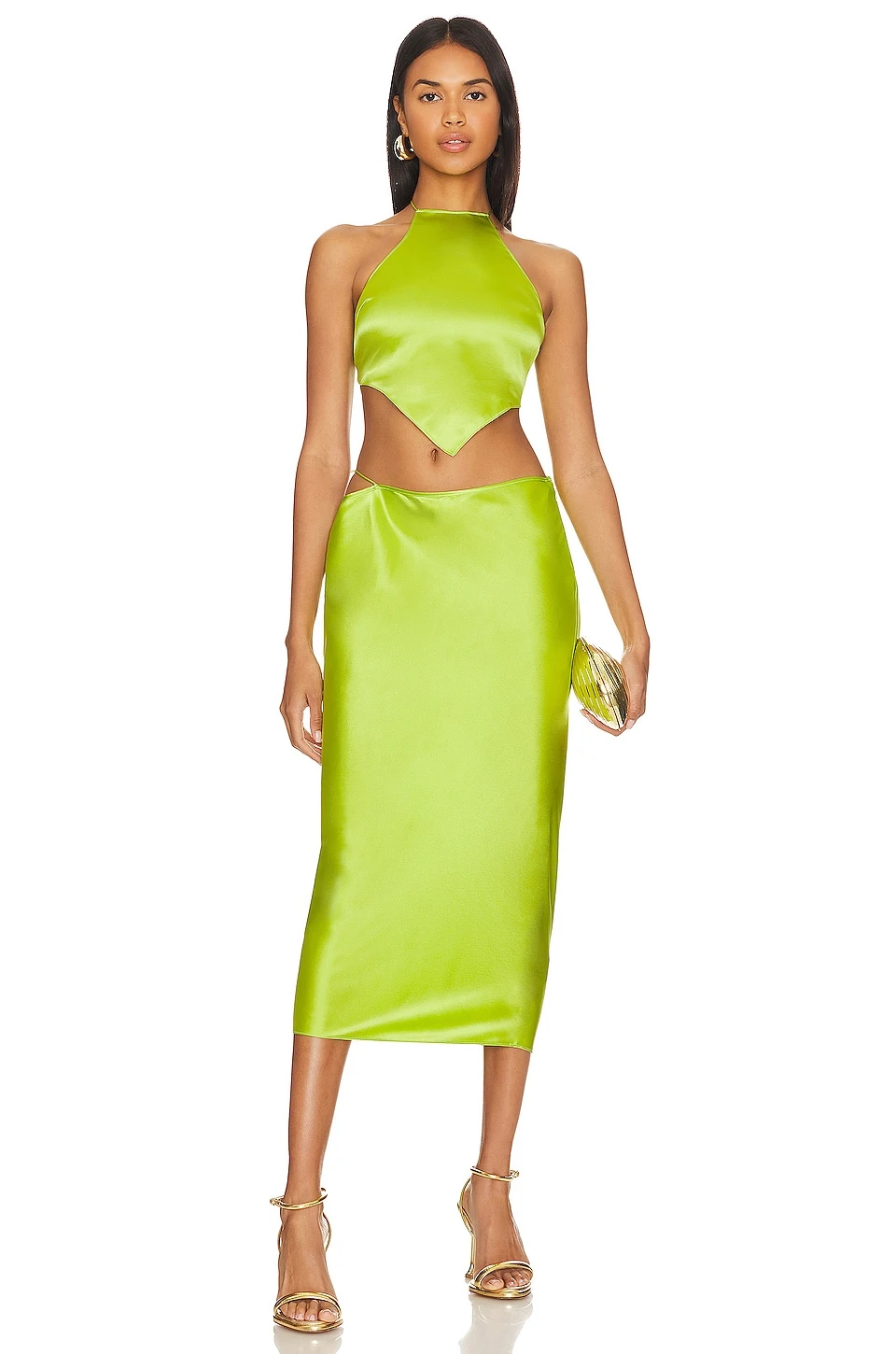 Penina Skirt Chartreuse 6 Penina Skirt Chartreuse - Image 4