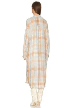 Show Me Your Mumu Leo Button Down Tunic Georgetown Plaid -Camila coelho || FREE PEOPLE || Bardot Sales SHOW WD516 V4
