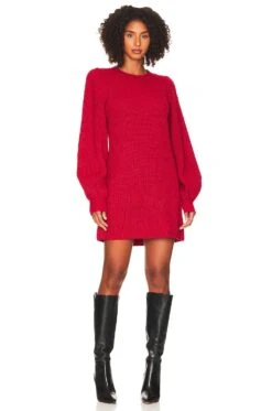 Show Me Your Mumu Dixon Sweater Dress Red -Camila coelho || FREE PEOPLE || Bardot Sales SHOW WD528 V2