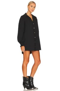 Show Me Your Mumu Allure Shirt Dress Black -Camila coelho || FREE PEOPLE || Bardot Sales SHOW WD533 V3