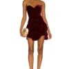 Rosalie Velvet Dress Burgundy -Camila coelho || FREE PEOPLE || Bardot Sales SLEE WD83 V1