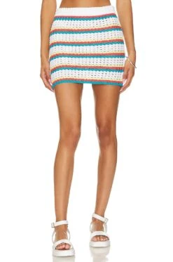 Solid & Striped The Ronnie Skirt Crochet Vertical Stripe