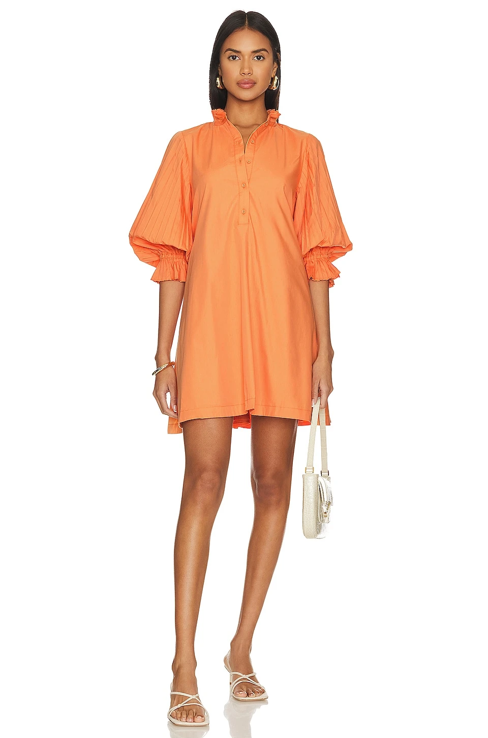 Focus Smock Dress Papaya 3 Focus Smock Dress Papaya