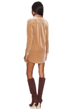 Yella Velvet Mini Dress Champagne -Camila coelho || FREE PEOPLE || Bardot Sales SPDW WD1961 V3