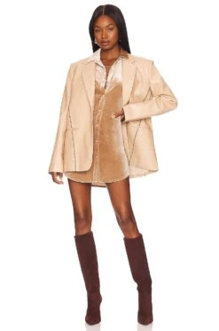 Yella Velvet Mini Dress Champagne -Camila coelho || FREE PEOPLE || Bardot Sales SPDW WD1961 V4