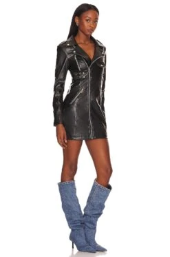 Alyssa Biker Dress Black -Camila coelho || FREE PEOPLE || Bardot Sales SPDW WD2106 V3