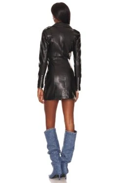 Alyssa Biker Dress Black -Camila coelho || FREE PEOPLE || Bardot Sales SPDW WD2106 V4