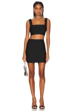 Bandage Mini Skirt Black -Camila coelho || FREE PEOPLE || Bardot Sales SUSA WQ110 V4