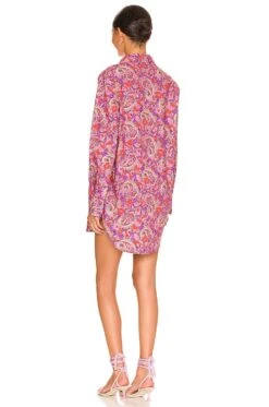 Shirt Dress Basilica Paisley -Camila coelho || FREE PEOPLE || Bardot Sales TELR WD4 V3
