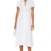 THEORY Short Sleeve Midi Dress White -Camila coelho || FREE PEOPLE || Bardot Sales THEO WD428 V1