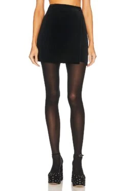 THEORY Cl Wrap Mini Skirt Black