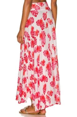 Azure Wrap Skirt Tahitian Hibiscus Pink -Camila coelho || FREE PEOPLE || Bardot Sales TIAR WQ42 V3