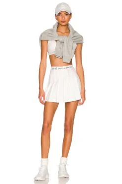 X REVOLVE Tennis Skirt White 10 X REVOLVE Tennis Skirt White -Camila coelho || FREE PEOPLE || Bardot Sales TMAY WQ1 V4