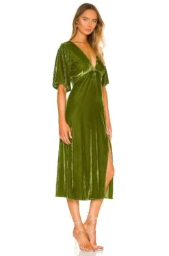 Deena Midi Dress Dark Olive -Camila coelho || FREE PEOPLE || Bardot Sales TULA WD1242 V2