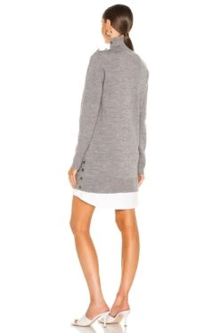 Veronica Beard Soval Mixed Media Dress Grey Melange -Camila coelho || FREE PEOPLE || Bardot Sales VBRD WD12 V3