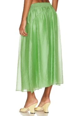 Vince Smocked Waist Pull On Skirt Sprout -Camila coelho || FREE PEOPLE || Bardot Sales VINCE WQ51 V3